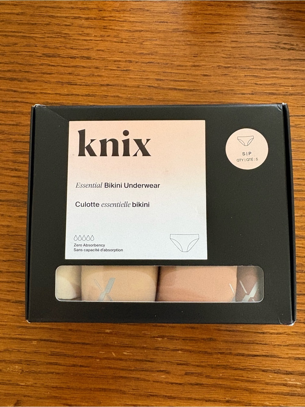 5 pack Knix Essential Bikini Underwear - size small